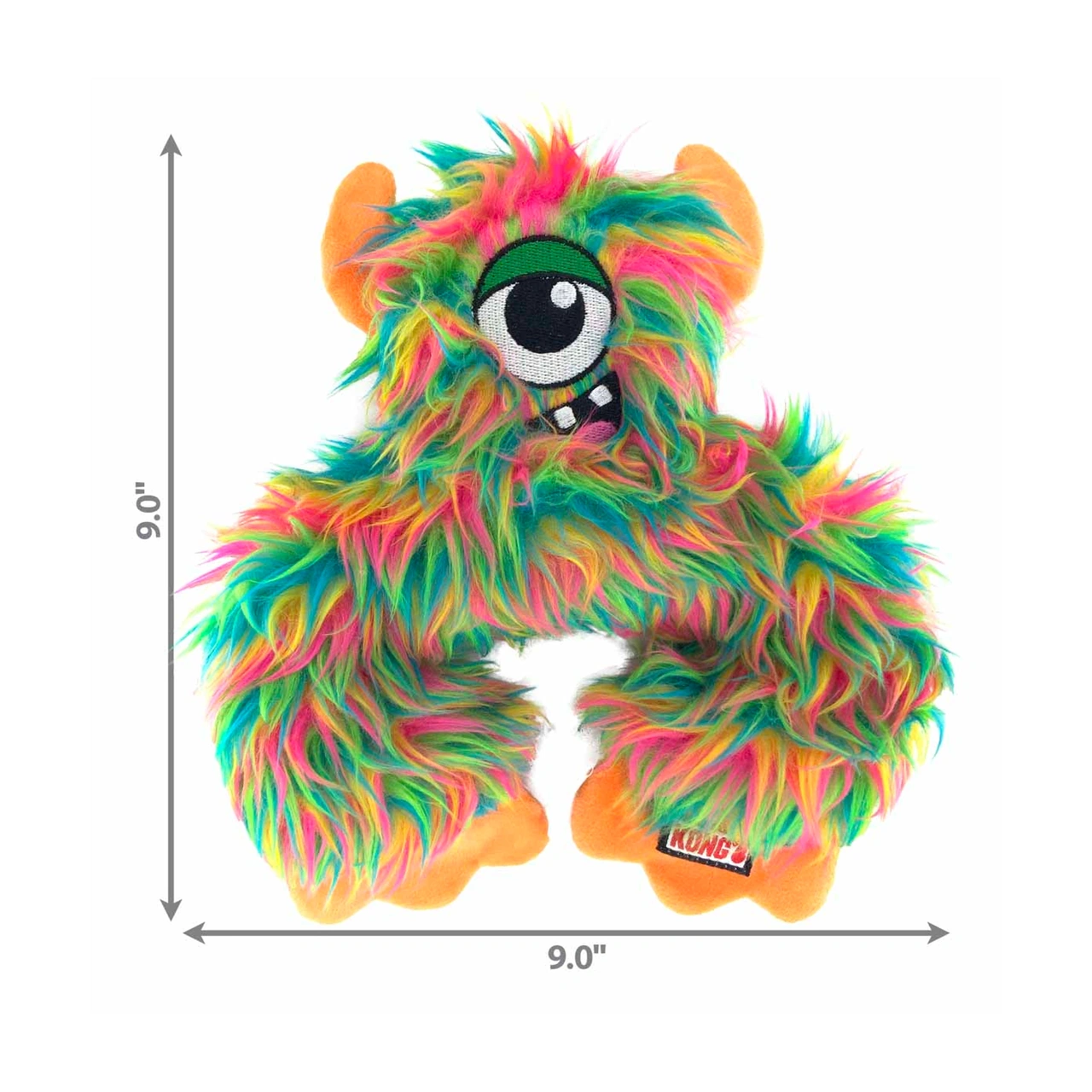 KONG Frizzles Frazzle M 23 cm - langhåret monsterbamse med lyd
